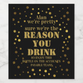 おもしろいボスワインラベル – 金ゴールドスポットデザイン ワインラベル (シングルラベル)