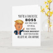 おもしろいボス誕生日最高のギフト カード (黄色い花)