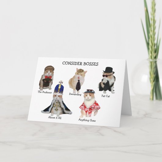 おもしろいボス誕生日 カード (正面)