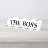 「おもしろいボス」デスク名プレート デスクネームプレート (正面)