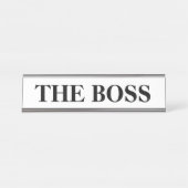 「おもしろいボス」デスク名プレート デスクネームプレート (正面)