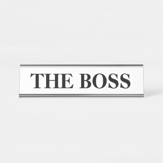 「おもしろいボス」デスク名プレート デスクネームプレート (正面)