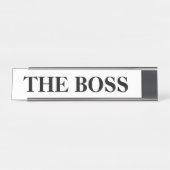 「おもしろいボス」デスク名プレート デスクネームプレート (正面)