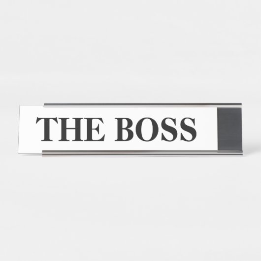 「おもしろいボス」デスク名プレート デスクネームプレート (正面)