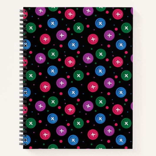 おもしろいボタンとドット ノートブック (正面)