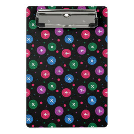 おもしろいボタンとドット ミニクリップボード