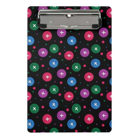 おもしろいボタンとドット ミニクリップボード (正面)