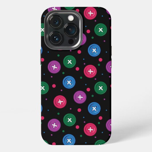 おもしろいボタンとドット iPhoneケース (裏面)