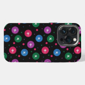 おもしろいボタンとドット iPhoneケース (裏面横)