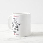 「おもしろいボッシーじゃない」 コーヒーマグカップ (正面左)