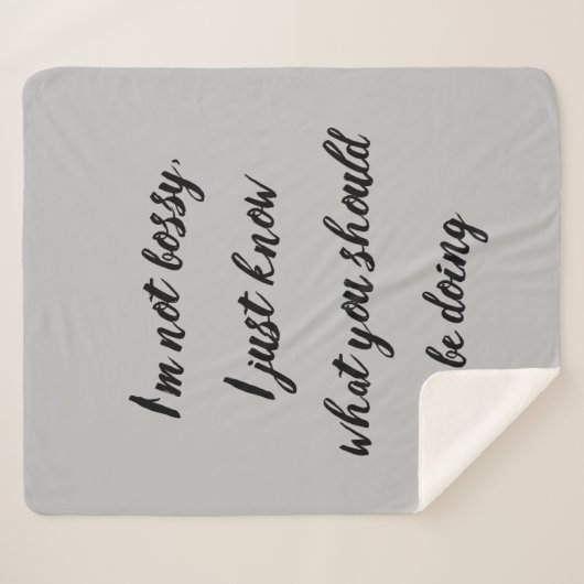 おもしろいボッシーボス引用文ことわざ シェルパブランケット (正面(横))