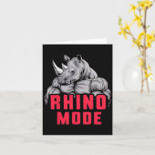 おもしろいボディビルリノモードトレーニングフィットネスジム カード (黄色い花)