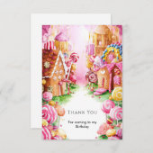 おもしろいボホキャンディランド誕生日 サンキューカード (正面/裏面)