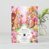 おもしろいボホキャンディランド誕生日 招待状 (スタンド正面)