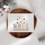 おもしろいボホパステルノールクリスマスカード<br><div class="desc">NoelChristmasホリデーカード。メッセージを背面に追加する。</div>