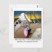 おもしろいボンボヤグルーズグリーティングカード ポストカード (正面/裏面)