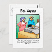おもしろいボンボヤージユーモアハガキ ポストカード (正面/裏面)