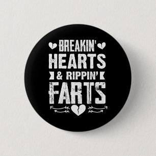 おもしろいボーイズValentine - Breakin'ハートRippin'Farts 缶バッジ
