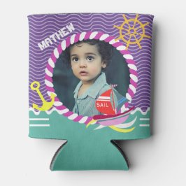 おもしろいボーツフォトパープルアクアクーラーボックス 缶クーラー