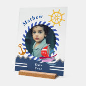 おもしろいボート写真の透明 アクリルサイン (傾斜)