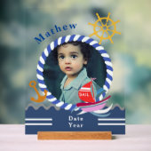 おもしろいボート写真の透明 アクリルサイン (ニュートラル)