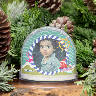 おもしろいボート写真アクアグリーン