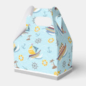 おもしろいボート青い好意ボックス フェイバーボックス (裏面サイド)