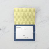 おもしろいボート青。誕生日カード サンキューカード (内部)