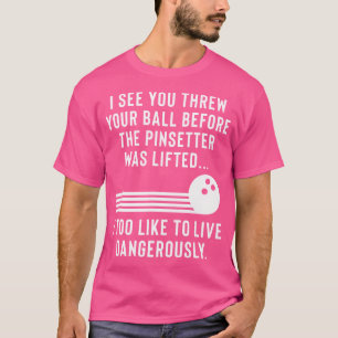 おもしろいボーリングの冗談男性へのギャグ Tシャツ