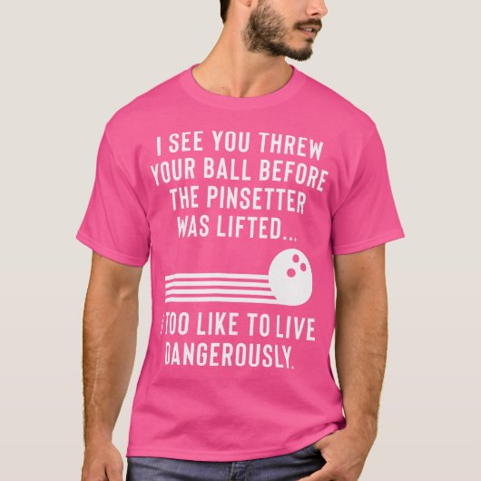 おもしろいボーリングの冗談男性へのギャグ Tシャツ (正面)