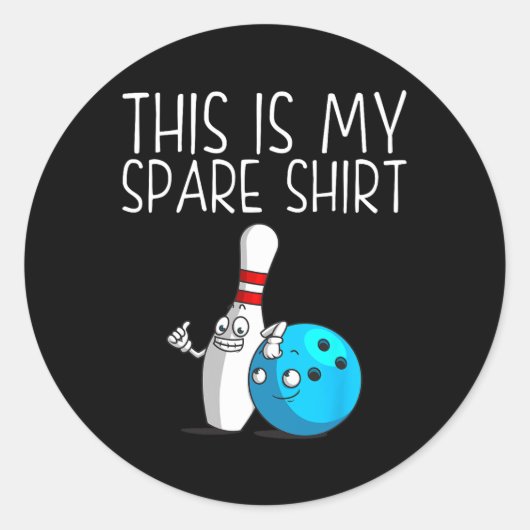 おもしろいボーリングギフト女子男性へボウリングをする人、 クリケットの投手スペア ラウンドシール (正面)