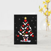 おもしろいボーリングクリスマスツリー照明クリスマス男性へW カード (黄色い花)