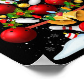 おもしろいボーリングクリスマスツリーMのためのクリスマスの贈り物 ポスター (角)