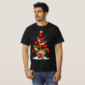 おもしろいボーリングクリスマスツリーMのためのクリスマスの贈り物 Tシャツ (正面フル)