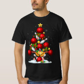 おもしろいボーリングクリスマスツリーMのためのクリスマスの贈り物 Tシャツ (正面)