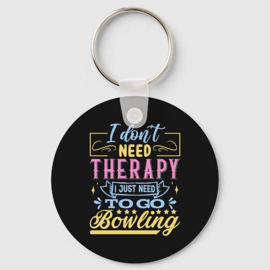 おもしろいボーリングセラピーワードアートスポーツ キーホルダー (正面)