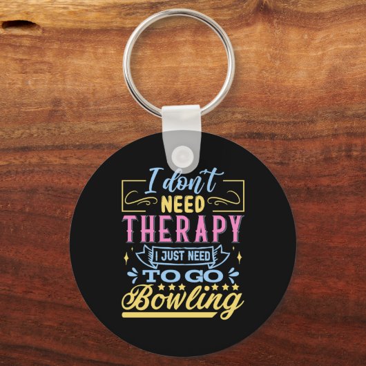 おもしろいボーリングセラピーワードアートスポーツ キーホルダー (正面)
