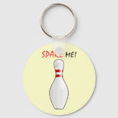 おもしろいボーリングチームノベルティまたはストッキングスタッファー キーホルダー (正面)