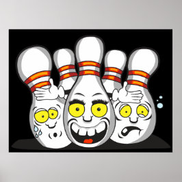 おもしろいボーリングピン、スポーツ ポスター
