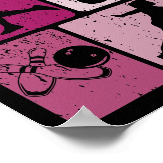 おもしろいボーリングプレイヤーボウリングをする人、 クリケットの投手ゲーム愛好家の衣装 ポスター (角)