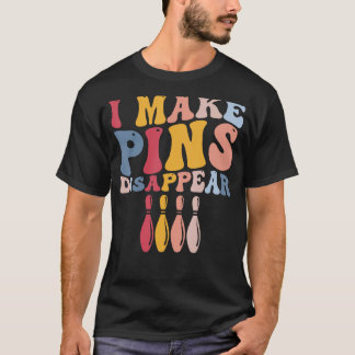 おもしろいボーリングプレーヤーボウリングをする人、 クリケットの投手ピンを消す Tシャツ
