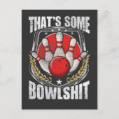 おもしろいボーリングプレーヤ引用文攻撃ボウリングをする人、 クリケットの投手 ポストカード (正面)