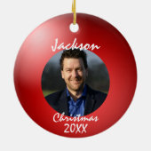 おもしろいボーリングボールクリスマスセラミックオーナメント セラミックオーナメント (裏面)