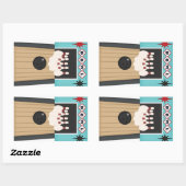 おもしろいボーリングレーンスポーツステッカー 長方形シール (シート)