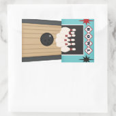 おもしろいボーリングレーンスポーツステッカー 長方形シール (バッグ)