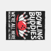 おもしろいボーリング仲間はボーリングTだ フリースブランケット (正面(横))