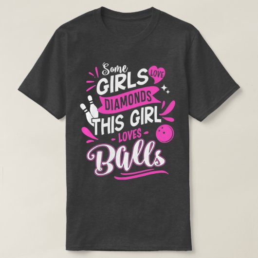 おもしろいボーリング好きはただのT Tシャツ (デザイン正面)