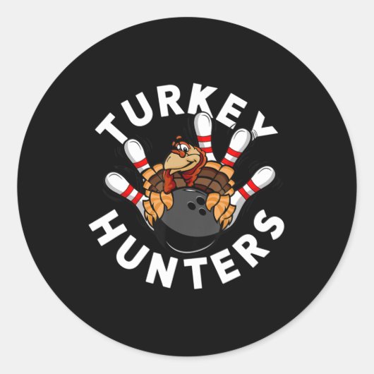 おもしろいボーリング子供へまたは大人のターキーハンター ラウンドシール (正面)