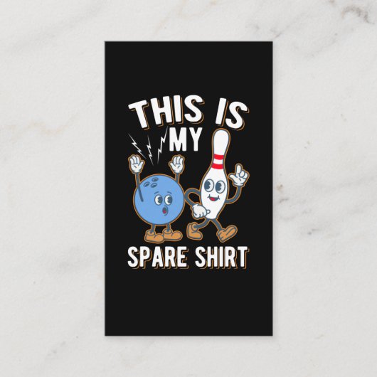 おもしろいボーリング引用文：これはスペア 名刺 (正面)