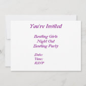 おもしろいボーリング招待状パーティー 招待状 (裏面)